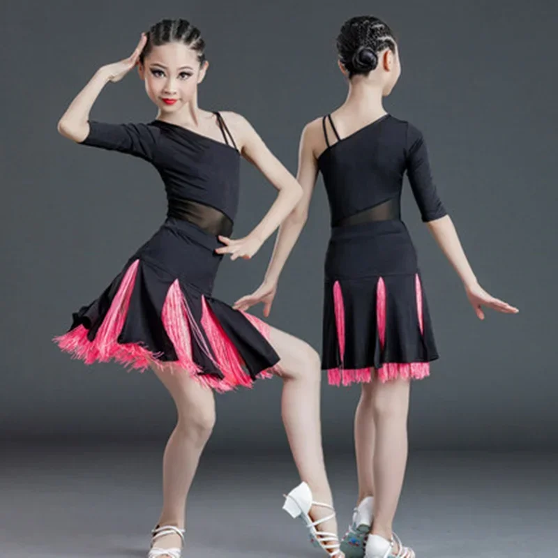 New Children Latin Dance Dress Girls Ballroom Tassel Tango Split Practice Clothes Rumba Samba Skirt Performance Constumes
New Children Latin Dance Dress Girls Ballroom Tassel Tango Split Practice Clothes Rumba Samba Skirt Performance Constumes