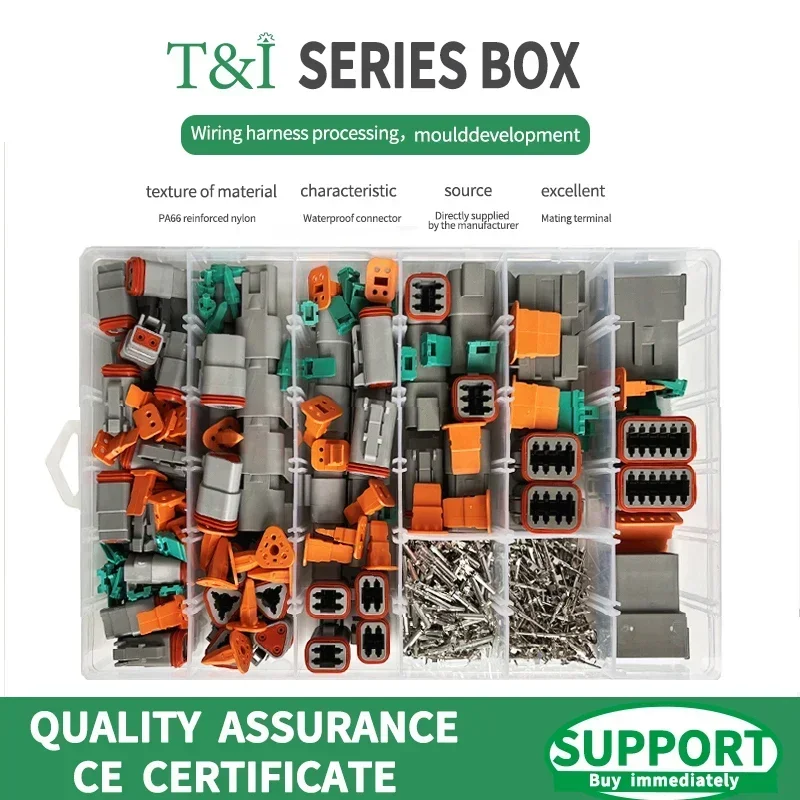 588pcs Deutsch Type Connector Kit Waterproof Wire DT Series Connector set DT06 04 2/3 / 4 pin 6/8/12 pin Sealed Plug
588pcs Deutsch Type Connector Kit Waterproof Wire DT Series Connector set DT06 04 2/3 / 4 pin 6/8/12 pin Sealed Plug