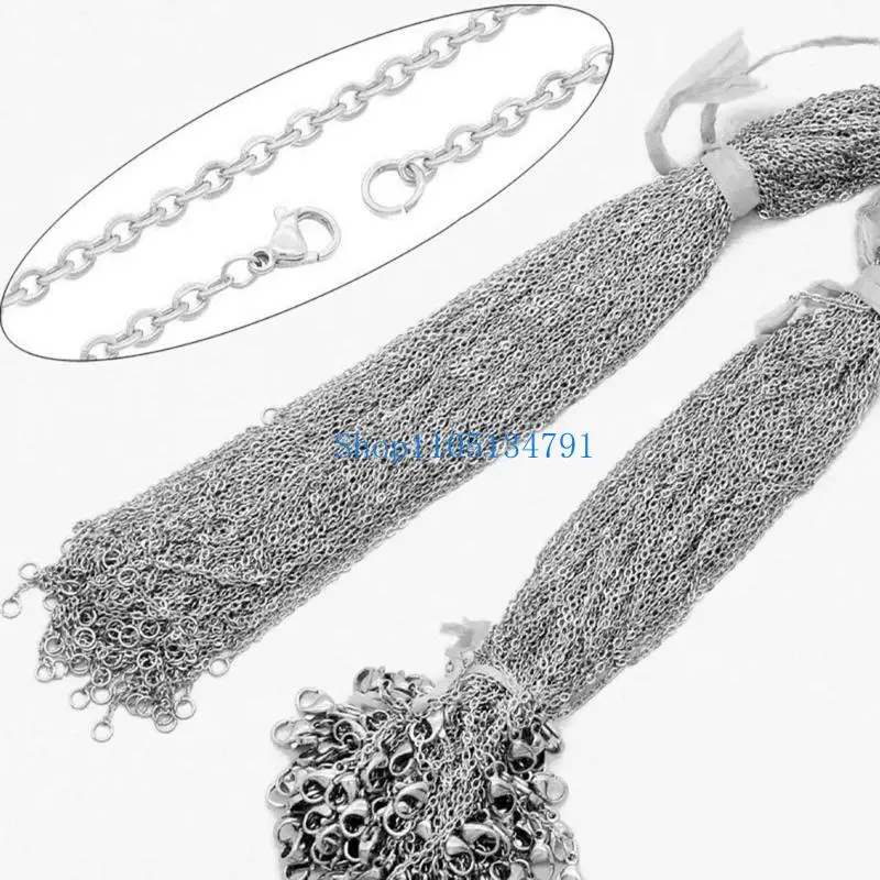 98km 10 Pcs Necklace Chain with Lobster Claw Clasps Flat O Chain Necklace Accessories
98km 10 Pcs Necklace Chain with Lobster Claw Clasps Flat O Chain Necklace Accessories