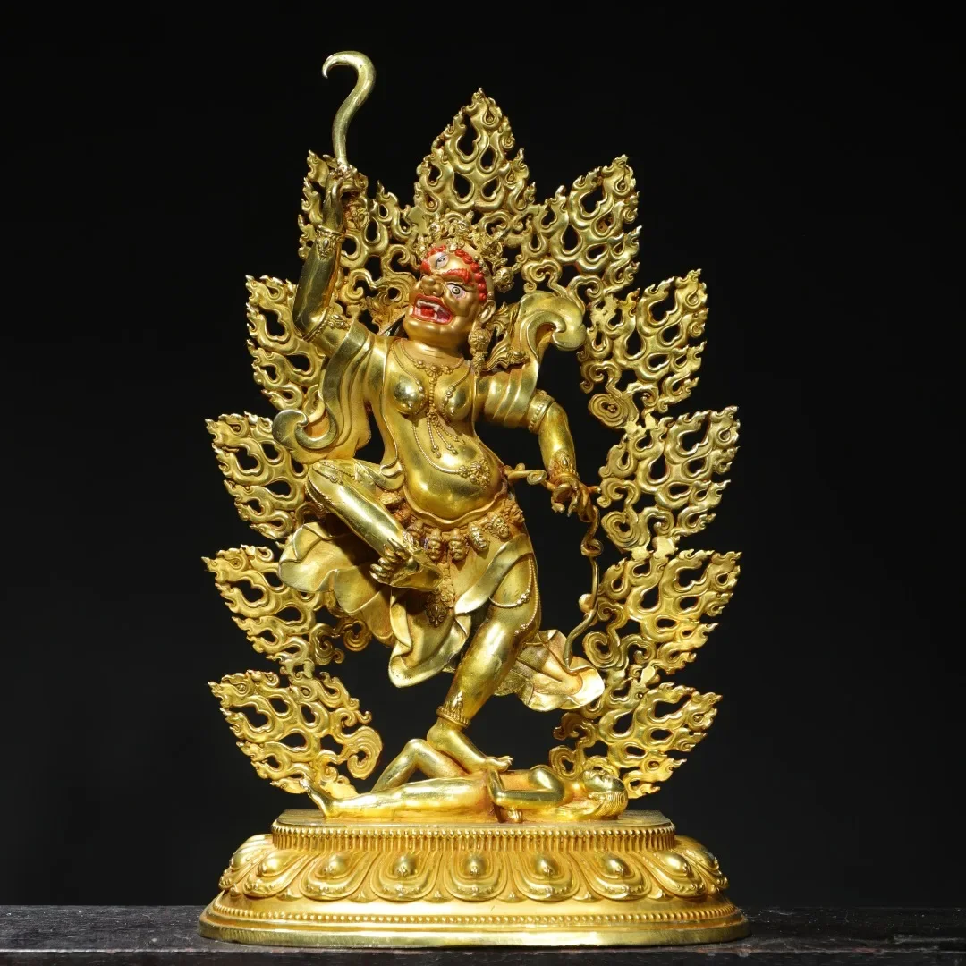 16"Tibetan Temple Collection Old Bronze Gilded Painted Face Dance Diamond Buddha Backlight Lotus Terrace Worship Hall
16"Tibetan Temple Collection Old Bronze Gilded Painted Face Dance Diamond Buddha Backlight Lotus Terrace Worship Hall
