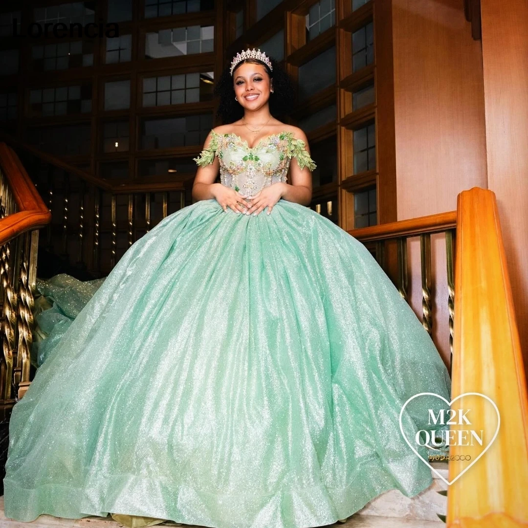 Customized Mint Quinceanera Dress Ball Gown 3D Floral Lace Applique Beaded Mexican Sweet 16 Vestidos De 15 Años YQD881
Customized Mint Quinceanera Dress Ball Gown 3D Floral Lace Applique Beaded Mexican Sweet 16 Vestidos De 15 Años YQD881