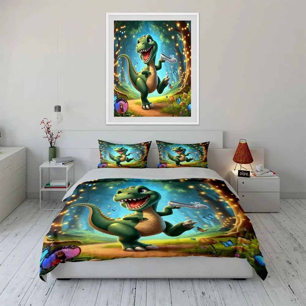 "Fairy Tale Dino Gift Set" Multiple sizes kid's and adults' bedroom Exquisite 3PC bedding set, gift
"Fairy Tale Dino Gift Set" Multiple sizes kid's and adults' bedroom Exquisite 3PC bedding set, gift