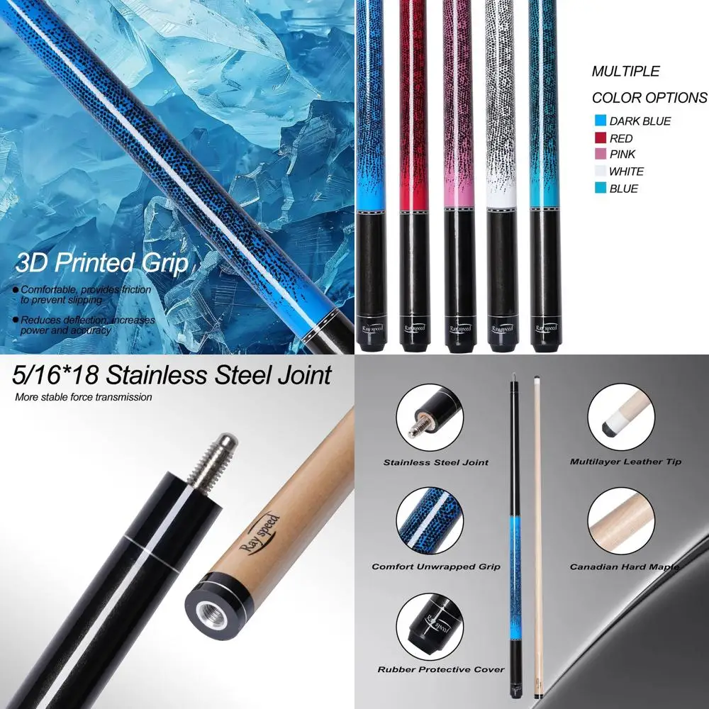 3D Printed Grip Pool Cue Stick - 13mm Tip for Precision and Low Deflection, Ideal for Billiards Enthusiasts
3D Printed Grip Pool Cue Stick - 13mm Tip for Precision and Low Deflection, Ideal for Billiards Enthusiasts