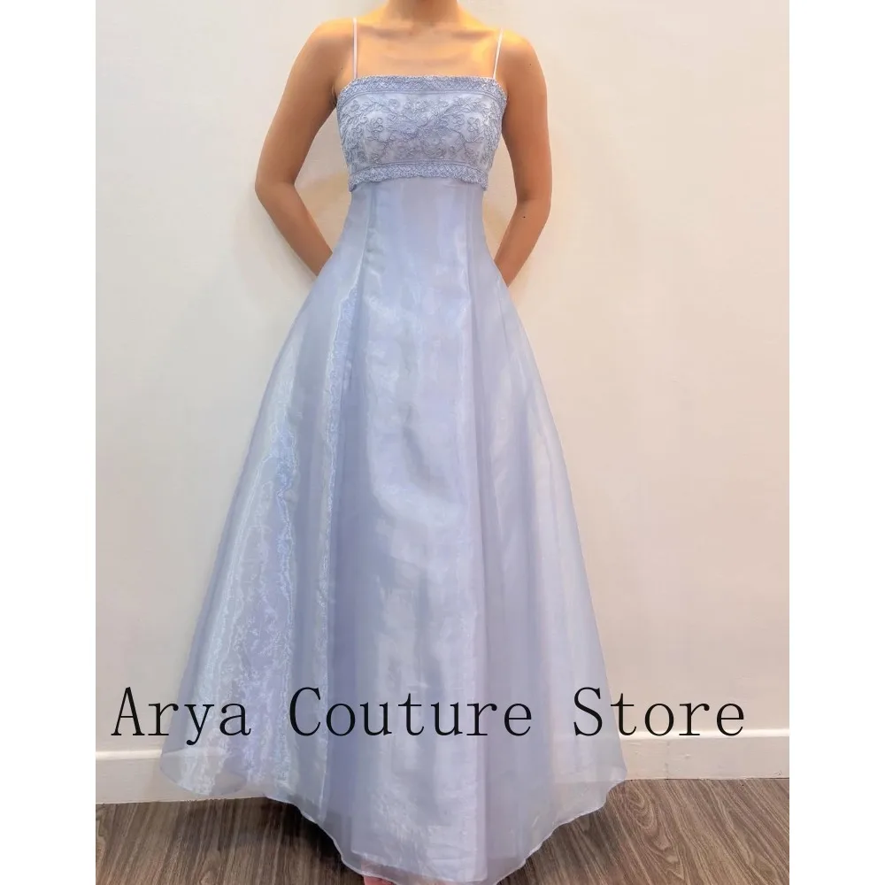 Ice Blue Spaghetti Strap Square Neck Beaded Lace Embroidery Shiny Organza Flowy A-line Floor Length Bridal Wedding Guest Formal
Ice Blue Spaghetti Strap Square Neck Beaded Lace Embroidery Shiny Organza Flowy A-line Floor Length Bridal Wedding Guest Formal