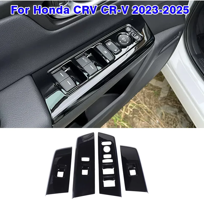Bright black Car Window Switch Panel Cover Trim For Honda CRV CR-V 2023-2025
Bright black Car Window Switch Panel Cover Trim For Honda CRV CR-V 2023-2025