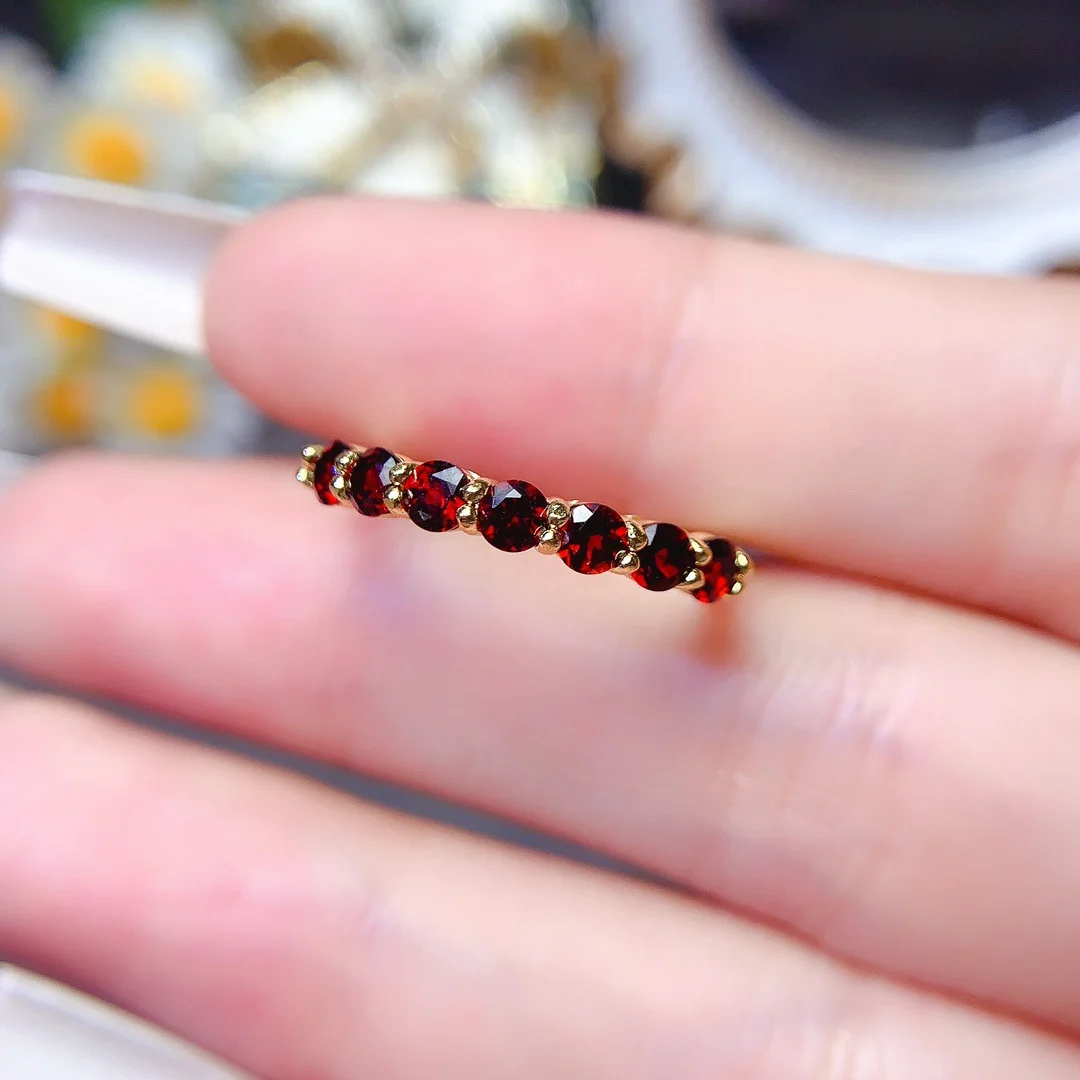 3mm Natural Garnet Ring Real S925 Sterling Silver Certificate Fashion Simple Design Fine Charm Weddings Jewelry for Woman FS
3mm Natural Garnet Ring Real S925 Sterling Silver Certificate Fashion Simple Design Fine Charm Weddings Jewelry for Woman FS