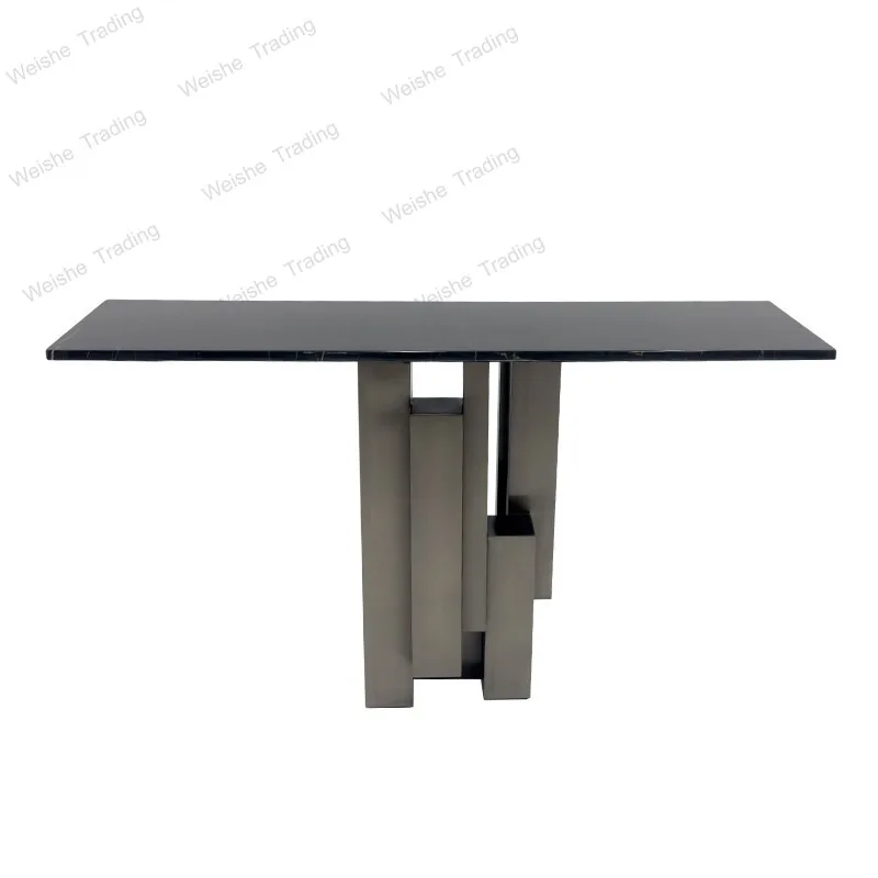 Light luxury stainless steel marble entrance table minimalist wall simple entrance cabinet
Light luxury stainless steel marble entrance table minimalist wall simple entrance cabinet