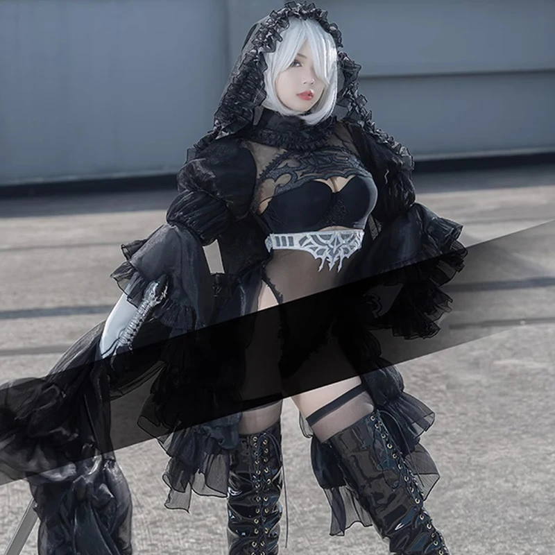 Nierr: Automataa 2B Cosplay Black/White Wedding Dress Bride Halloween Crossdressing Party Christmas Cosplay Costume
Nierr: Automataa 2B Cosplay Black/White Wedding Dress Bride Halloween Crossdressing Party Christmas Cosplay Costume