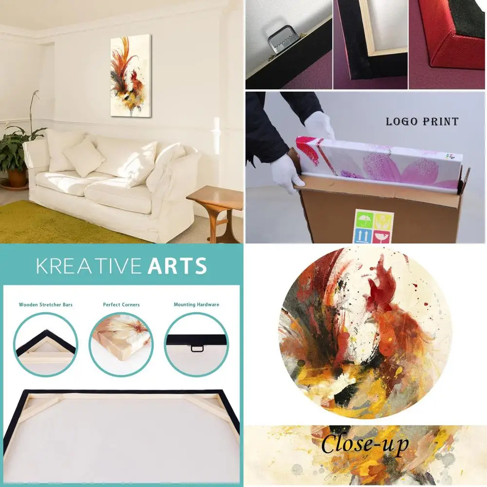 Abstract Farm Rooster Art Canvas for Rustic Home Decor, Vertical Chicken Painting 20x40
Abstract Farm Rooster Art Canvas for Rustic Home Decor, Vertical Chicken Painting 20x40