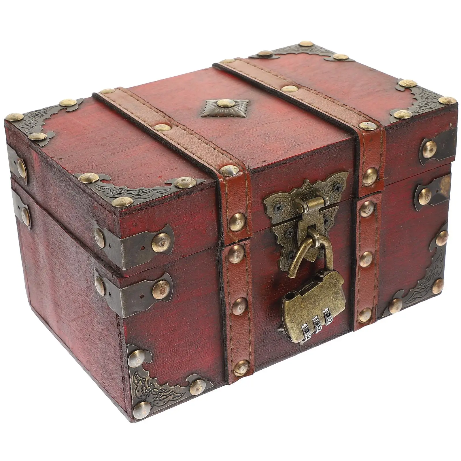 Wooden Vintage Jewelry Box Red Small Size Old Lock Design Storage Organizer for Rings Necklaces Earrings Bracelets Dustproof
Wooden Vintage Jewelry Box Red Small Size Old Lock Design Storage Organizer for Rings Necklaces Earrings Bracelets Dustproof