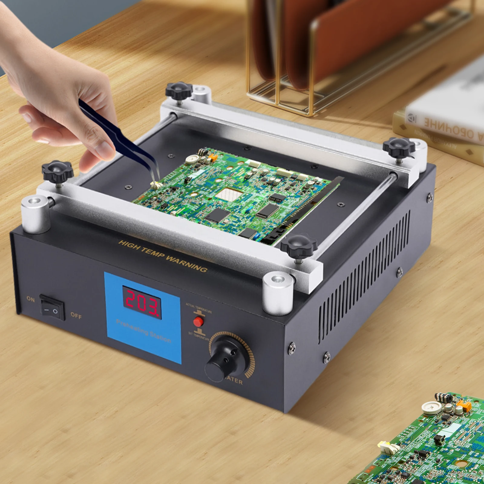 450W High-Performance Infrared Preheat Soldering Station, Infrared Preheating Station with Intelligent PID Temp Control
450W High-Performance Infrared Preheat Soldering Station, Infrared Preheating Station with Intelligent PID Temp Control