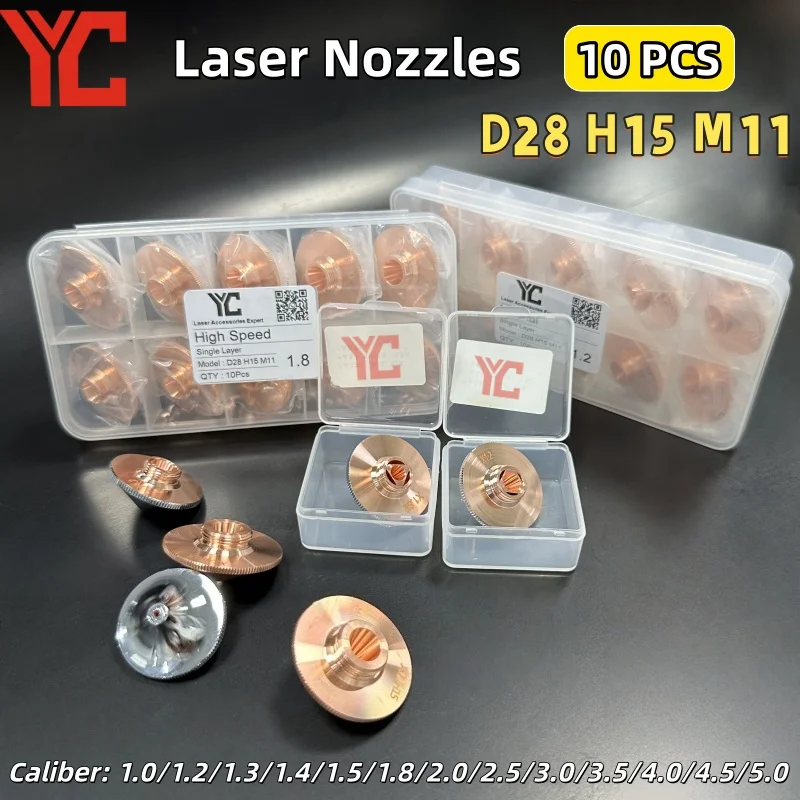 10Pcs Laser Nozzle D28 H15 M11 Single Double Chrome Plated Laser Cutting Nozzles for HANS Raytools Precitec WSX Bodor Laser Head
10Pcs Laser Nozzle D28 H15 M11 Single Double Chrome Plated Laser Cutting Nozzles for HANS Raytools Precitec WSX Bodor Laser Head