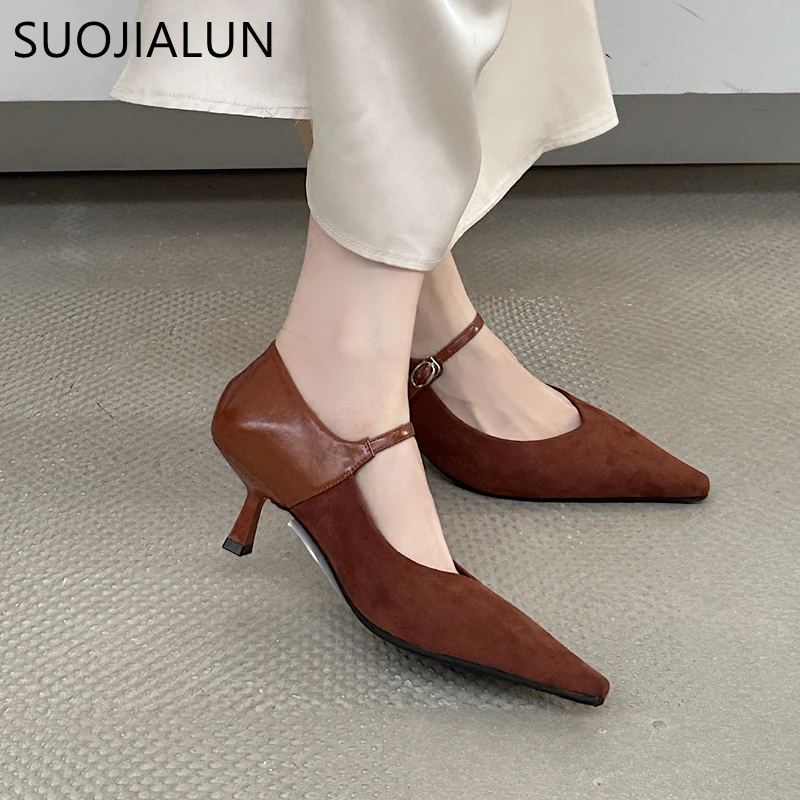 SUOJIALUN 2025 Spring New Brand Women Mary Jane Shoes Fashion Pointed Toe Ladies Elegant Pumps Shoes Thin High Heel Single Shoes
SUOJIALUN 2025 Spring New Brand Women Mary Jane Shoes Fashion Pointed Toe Ladies Elegant Pumps Shoes Thin High Heel Single Shoes