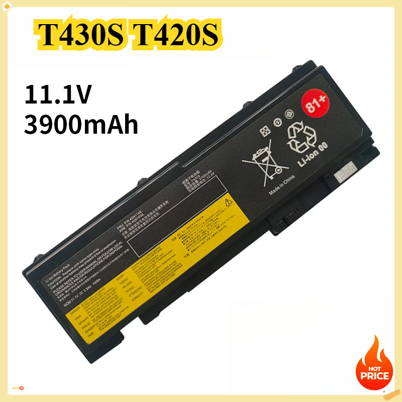 11.1V 44Wh T430s Laptop Battery Compatible with Lenovo ThinkPad T420i T420s T430s 0A36287 42T4844 42T4845 42T4846 42T4847 45N103
11.1V 44Wh T430s Laptop Battery Compatible with Lenovo ThinkPad T420i T420s T430s 0A36287 42T4844 42T4845 42T4846 42T4847 45N103