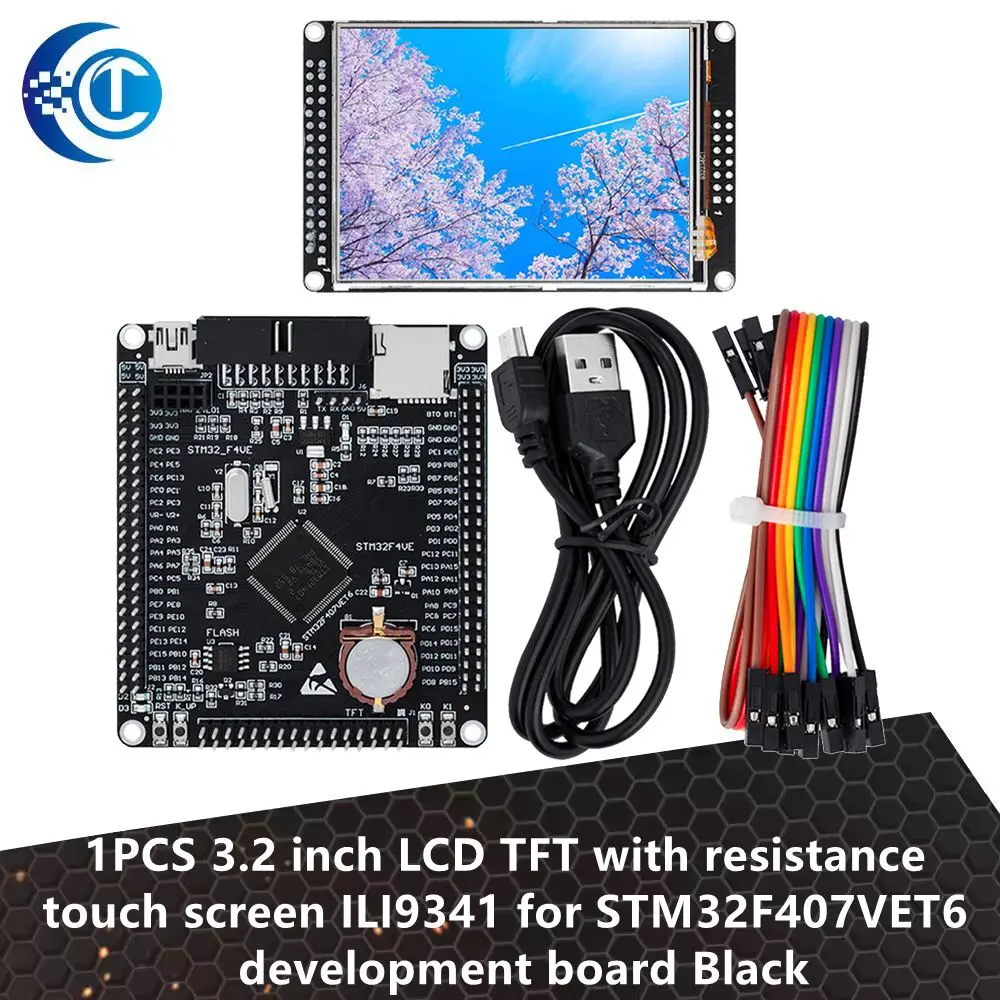 1pcs 3.2-inch TFT LCD with Resistive Touch Screen - ILI9341- STM32F407VET6 Development Board Black
1pcs 3.2-inch TFT LCD with Resistive Touch Screen - ILI9341- STM32F407VET6 Development Board Black
