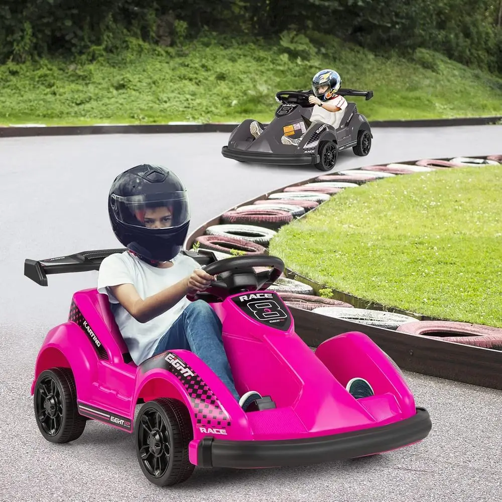 6V Electric Go-Kart with 2.4G Remote, Safety Belt, Music, USB, 2MPH Speed, for Ages 37-96 Months (Pink)
6V Electric Go-Kart with 2.4G Remote, Safety Belt, Music, USB, 2MPH Speed, for Ages 37-96 Months (Pink)