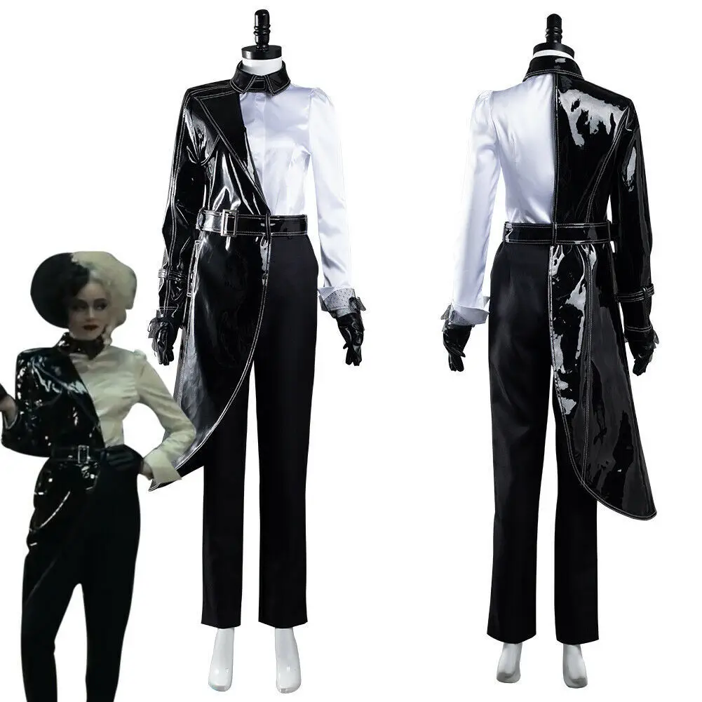 Black And White 101 Dalmatians Villain Cruella De Vil Cosplay Costume Black And White Shirt Jacket Pants Set
Black And White 101 Dalmatians Villain Cruella De Vil Cosplay Costume Black And White Shirt Jacket Pants Set