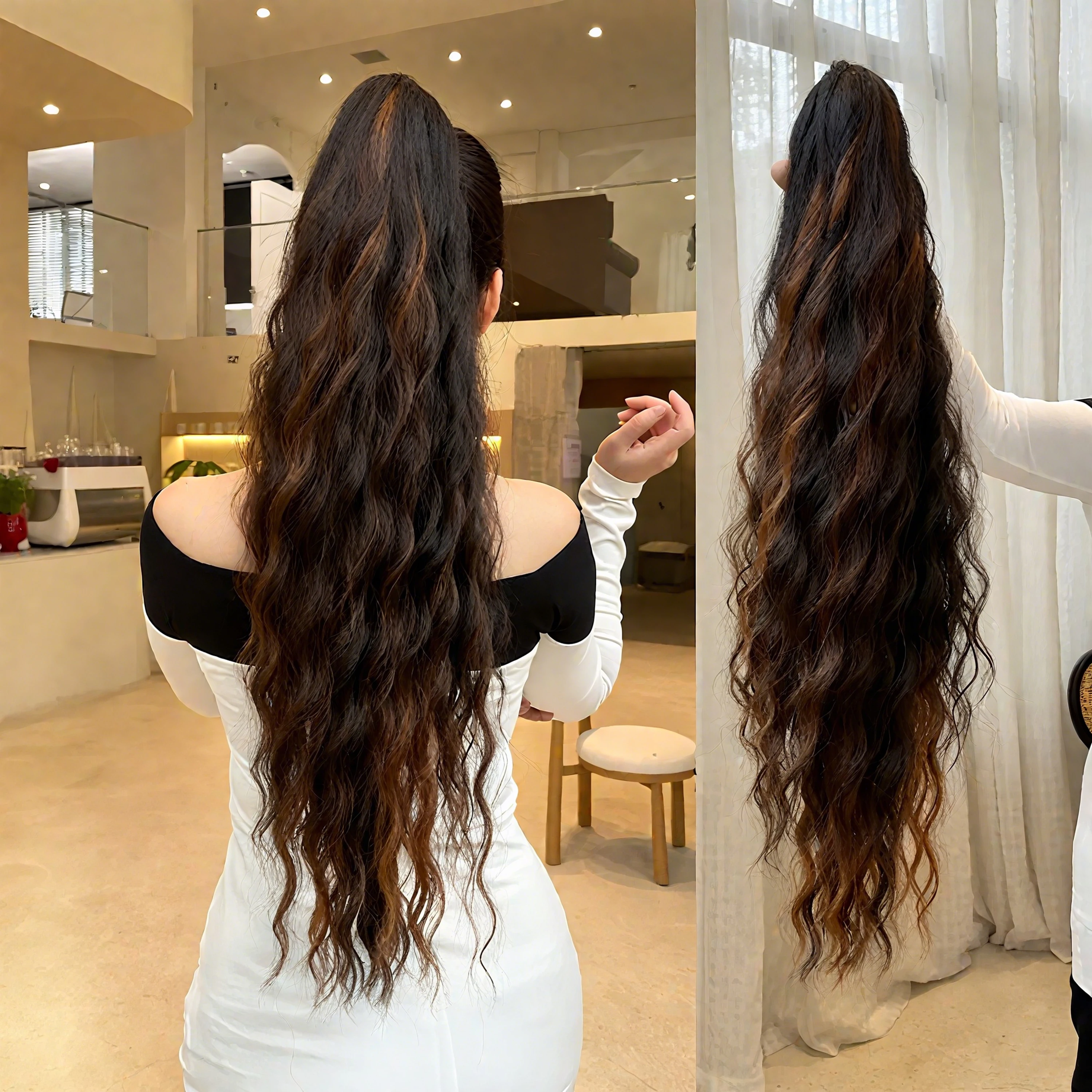 Claw Clip Ponytail Extension for Women Long Wavy Hair Extensions Fluffy Natural Looking Synthetic Clip in Ponytail Hairpiece
Claw Clip Ponytail Extension for Women Long Wavy Hair Extensions Fluffy Natural Looking Synthetic Clip in Ponytail Hairpiece
