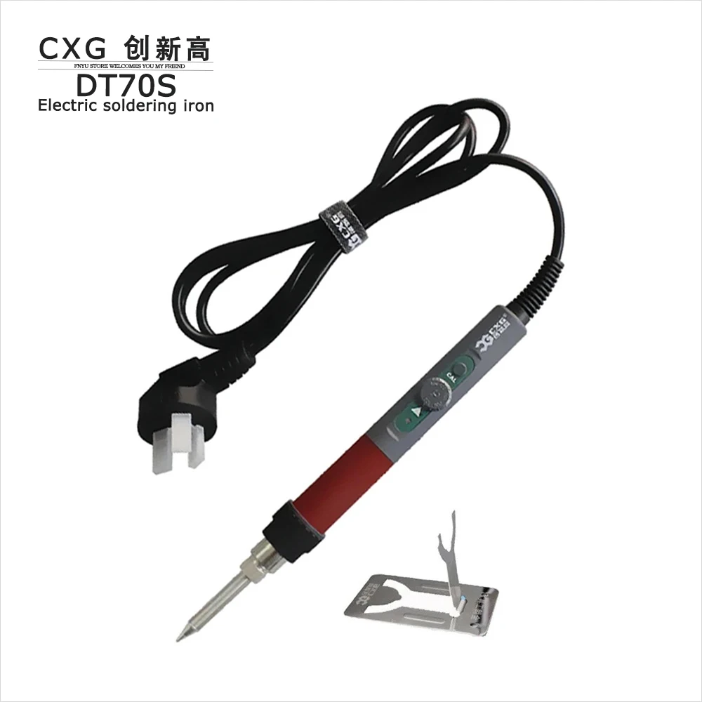 CXG DT70S 220V 70W Adjustable Soldering Iron Soldering Tool Thermostat Internal Heating With Solder Station
CXG DT70S 220V 70W Adjustable Soldering Iron Soldering Tool Thermostat Internal Heating With Solder Station