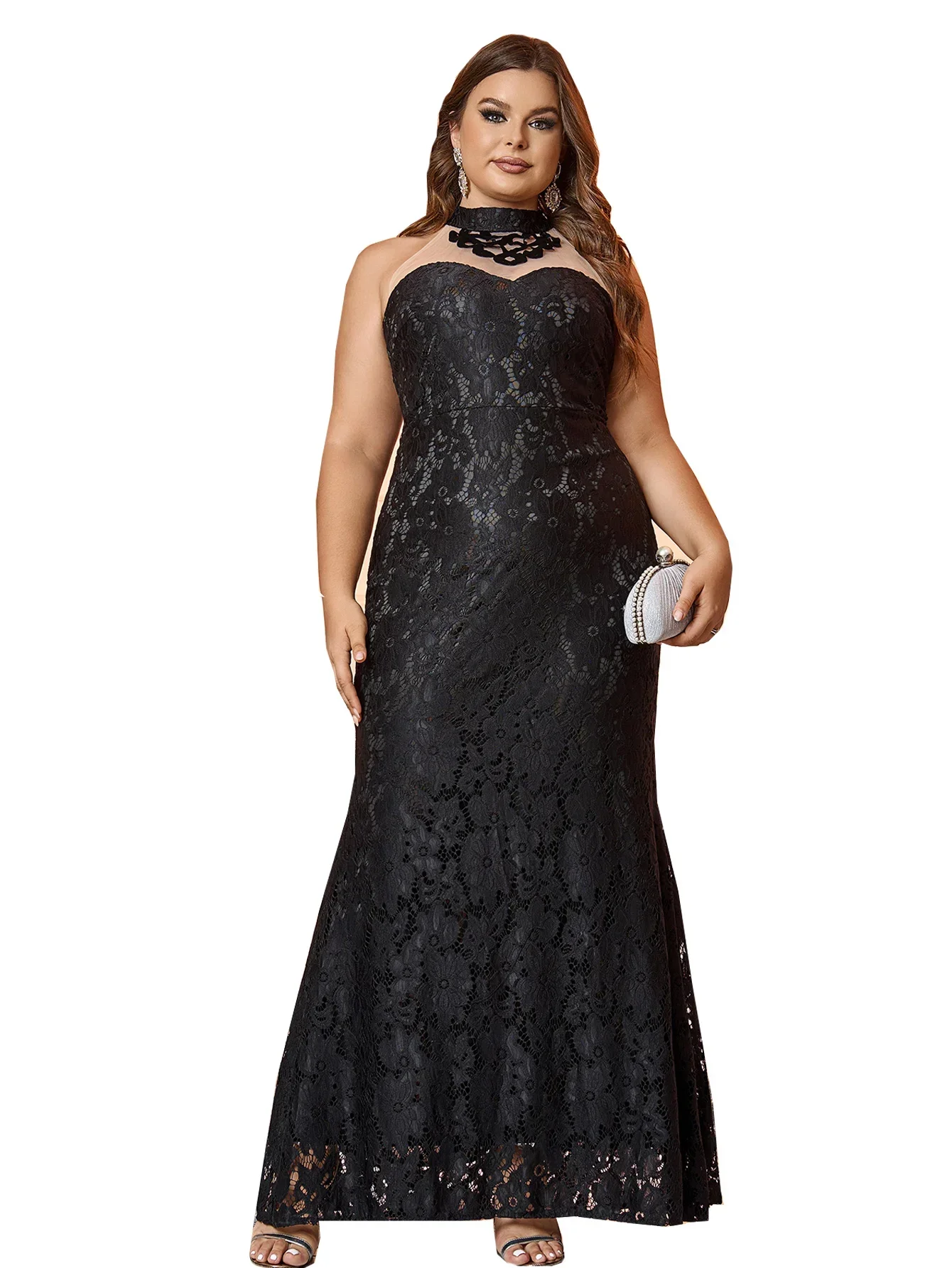 Women Lace Dress Elegant Black Halterneck Sleeveless Backless Sexy Slim High Waist Bridesmaid Banquet Cocktail Party Dresses
Women Lace Dress Elegant Black Halterneck Sleeveless Backless Sexy Slim High Waist Bridesmaid Banquet Cocktail Party Dresses