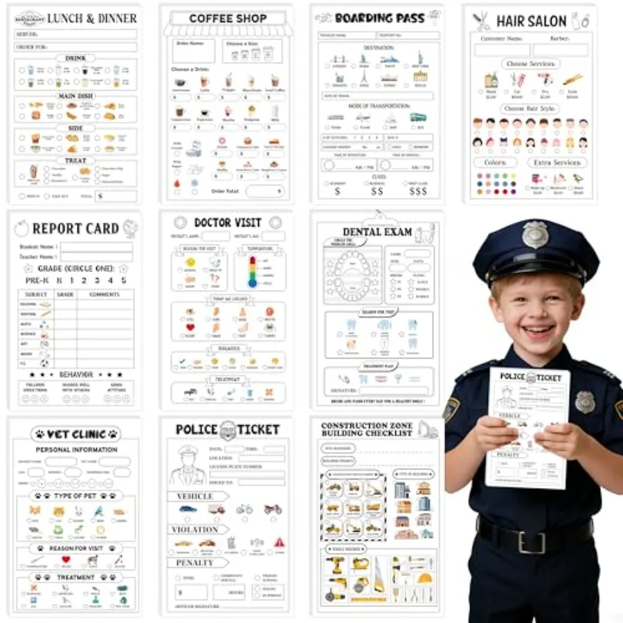 Sticky Notes-Black 10PCS 4x6 In Playtime Pad Included Restaurant Police Vet Doctor Visit Coffee Salon Notepad 30 Page Pretend N
Sticky Notes-Black 10PCS 4x6 In Playtime Pad Included Restaurant Police Vet Doctor Visit Coffee Salon Notepad 30 Page Pretend N