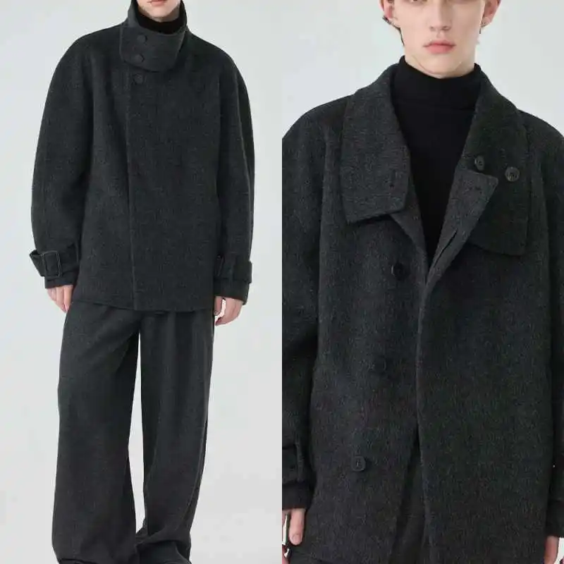 Autumn Winter Men Woolen Overcoat 2 Piece Single Breasted High Lapel Coat Pants Outerwear Fashionable Street Style Custom Made
Autumn Winter Men Woolen Overcoat 2 Piece Single Breasted High Lapel Coat Pants Outerwear Fashionable Street Style Custom Made