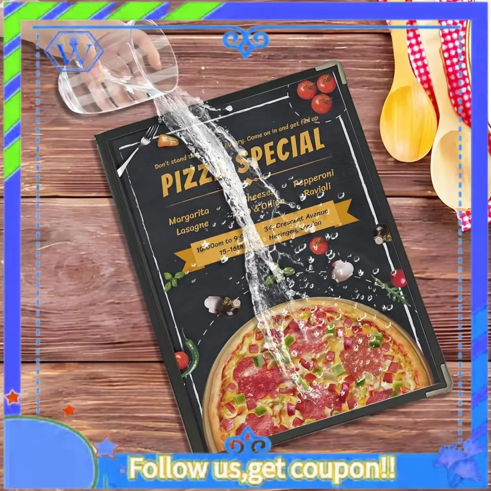 Easy To Use 6PCS Menu Covers,Menu Holder 4 Page 8 View Transparent Restaurant Menu Cover Book Fits 8.5X11inch Standard Size
Easy To Use 6PCS Menu Covers,Menu Holder 4 Page 8 View Transparent Restaurant Menu Cover Book Fits 8.5X11inch Standard Size