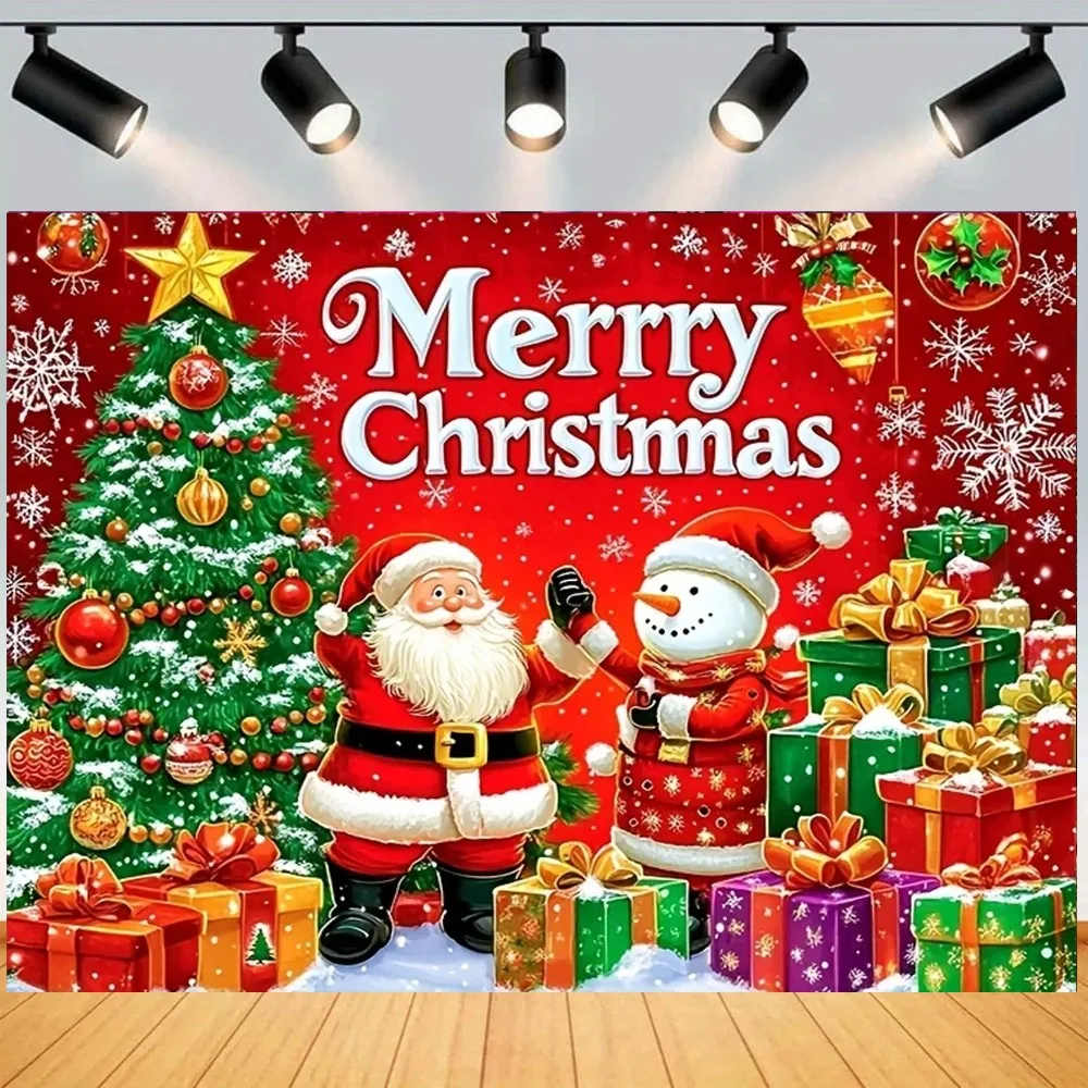 Winter Christmas Tree, Santa Claus, Snowflake Theme Banner Backdrop, Christmas Party, Home Decoration Photography Backdrop Cloth
Winter Christmas Tree, Santa Claus, Snowflake Theme Banner Backdrop, Christmas Party, Home Decoration Photography Backdrop Cloth