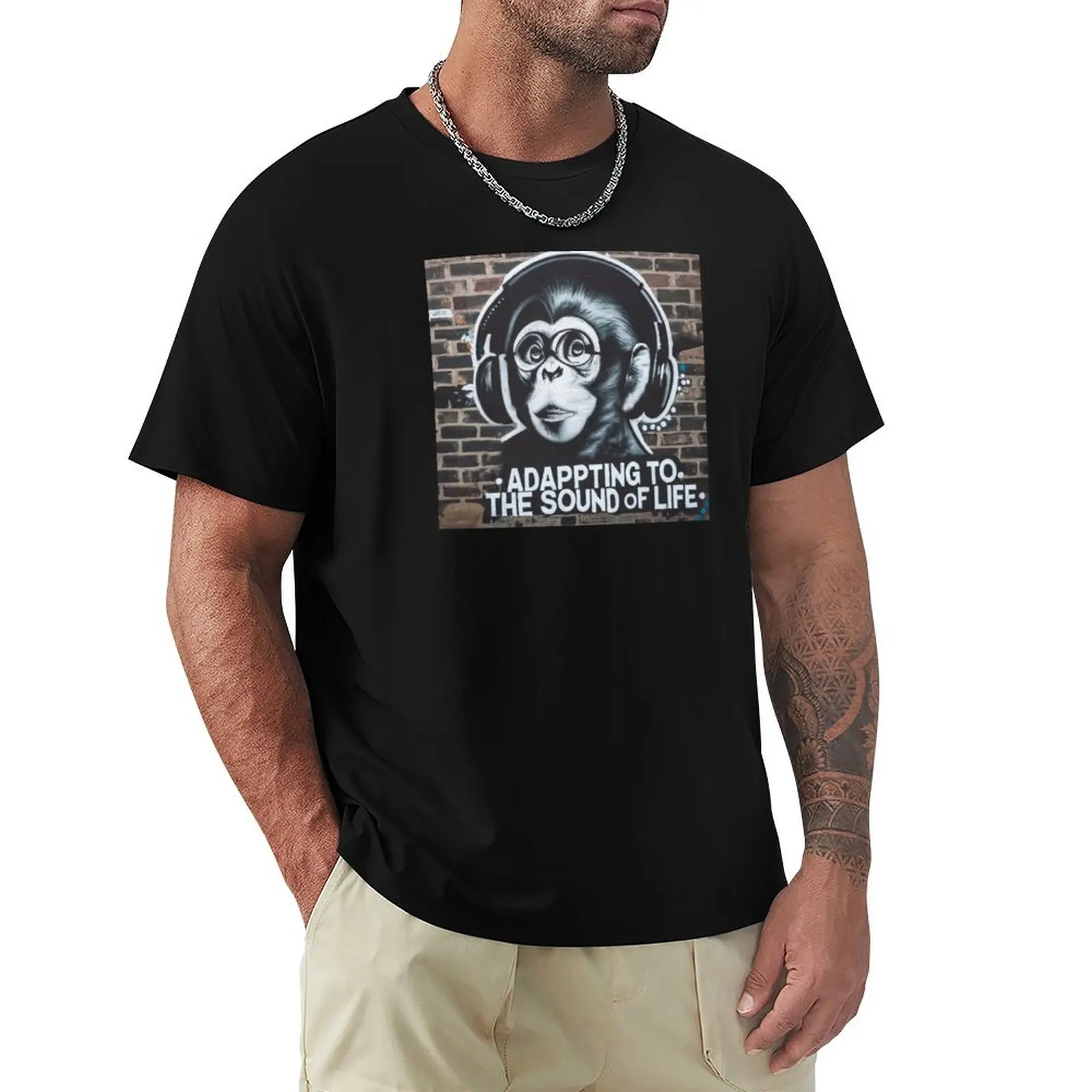 Monkey DJ Stencil Graffiti T-Shirt Lightweight Print T-Shirt
Monkey DJ Stencil Graffiti T-Shirt Lightweight Print T-Shirt