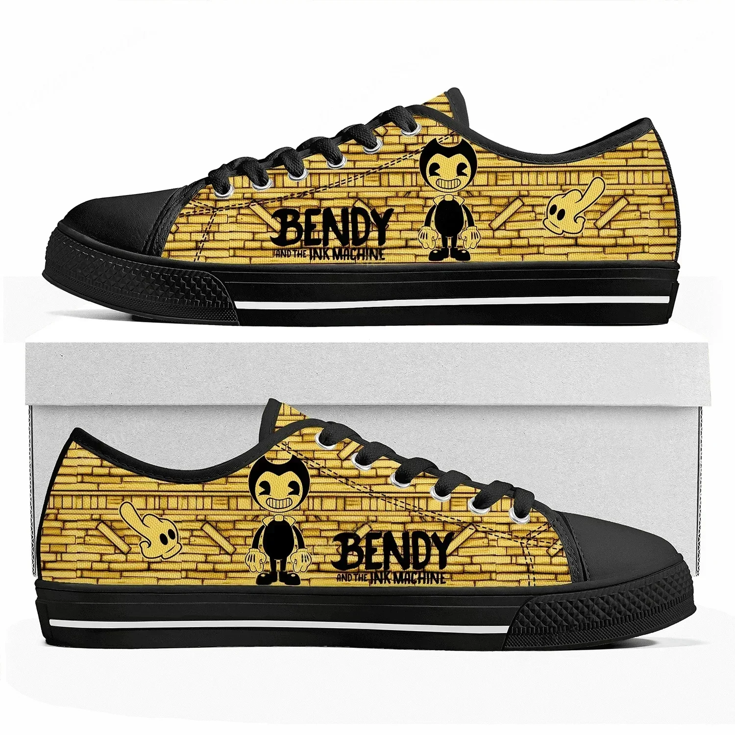 Anime Game I-Ink M-Machines Low Top Sneakers Womens Mens Teenager B-Bendy High Quality Canvas Sneaker Casual Customize Shoes
Anime Game I-Ink M-Machines Low Top Sneakers Womens Mens Teenager B-Bendy High Quality Canvas Sneaker Casual Customize Shoes