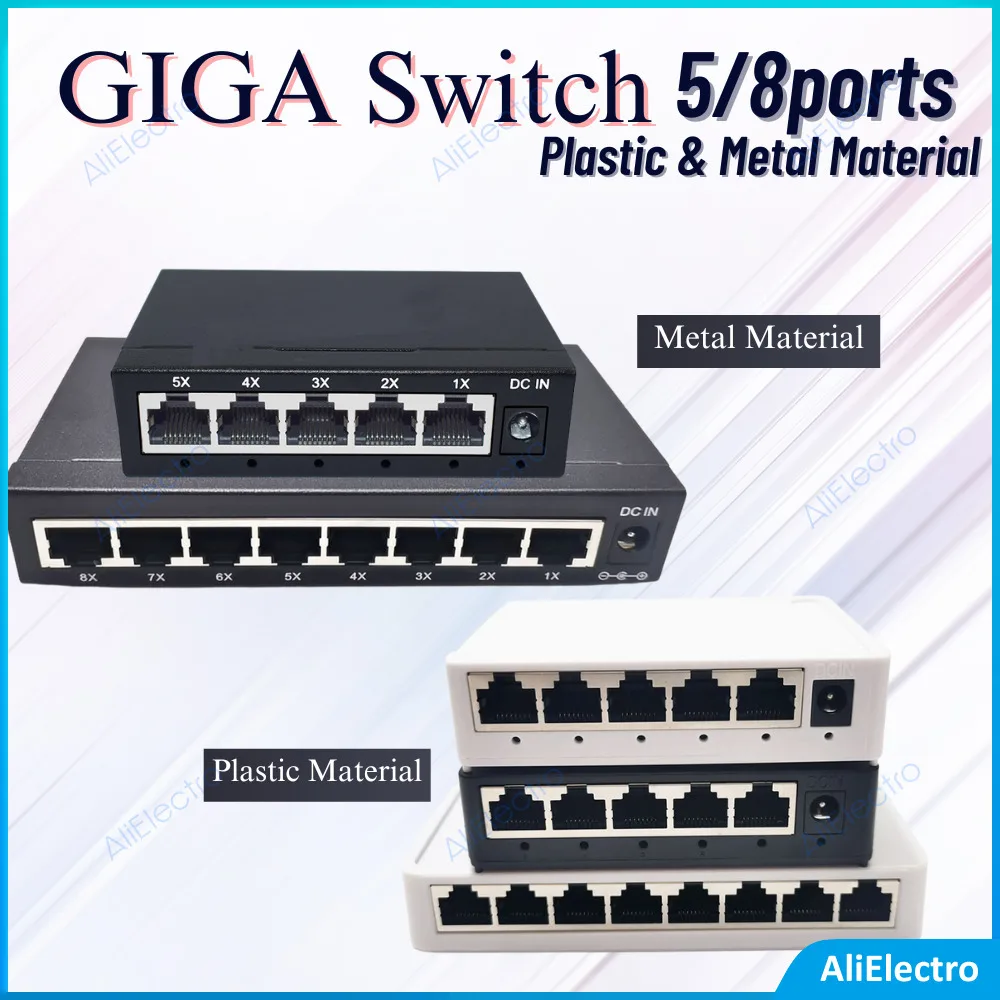 Сетевой коммутатор на 5/8 портов, коммутатор Ethernet на 10/100/1000 м, волоконно-оптический медиа-конвертер, волоконный коммутатор, металлический и пластиковый материал
Сетевой коммутатор на 5/8 портов, коммутатор Ethernet на 10/100/1000 м, волоконно-оптический медиа-конвертер, волоконный коммутатор, металлический и пластиковый материал