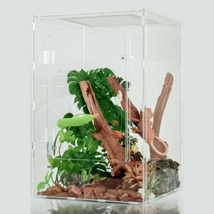 12x12x18 Reptile Tank 10 Gallon Acrylic Reptile Enclosure Terrarium for Crested Gecko Lizards Spiders and Snakes Clear Lizard H
12x12x18 Reptile Tank 10 Gallon Acrylic Reptile Enclosure Terrarium for Crested Gecko Lizards Spiders and Snakes Clear Lizard H
