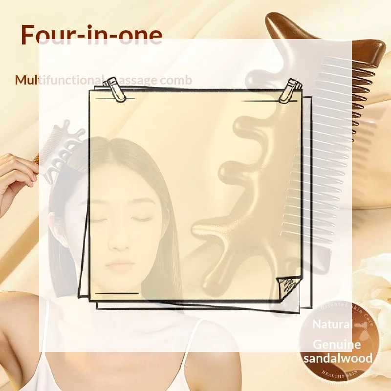 Meridian Scalp Four-in-one Sandalwood Comb Massage Acupoint Nose Scraper Head Body Massager Neck Face Health Care Massage Tool
Meridian Scalp Four-in-one Sandalwood Comb Massage Acupoint Nose Scraper Head Body Massager Neck Face Health Care Massage Tool