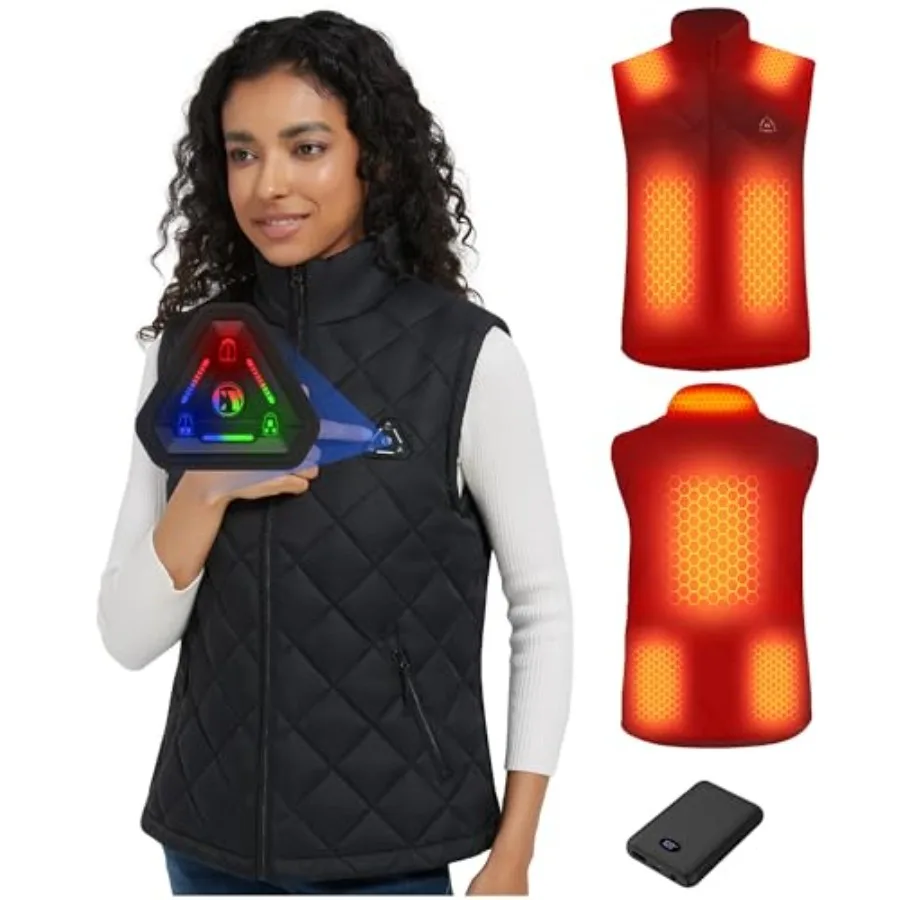 CYCYHEAT Heated Vest for Women and Men - Quilted Lightweight Heating Jacket Coat Upgraded 7.4V 10000 mAh Battery Pack
CYCYHEAT Heated Vest for Women and Men - Quilted Lightweight Heating Jacket Coat Upgraded 7.4V 10000 mAh Battery Pack