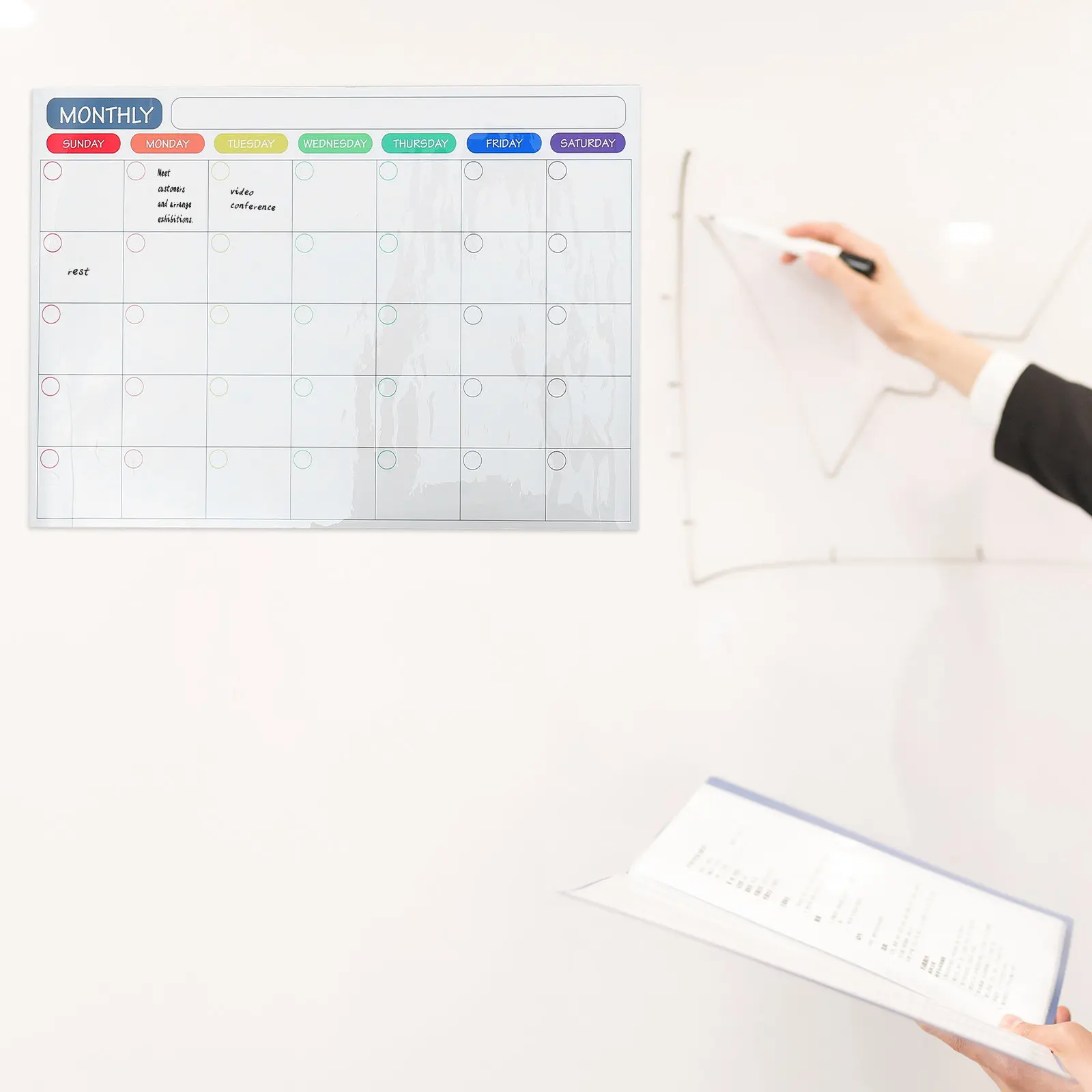 1Set Magnetic Plan Board for Household Weekly Monthly Planning Dry Erase Whiteboard Fridge Schedule Organizer Message Board
1Set Magnetic Plan Board for Household Weekly Monthly Planning Dry Erase Whiteboard Fridge Schedule Organizer Message Board