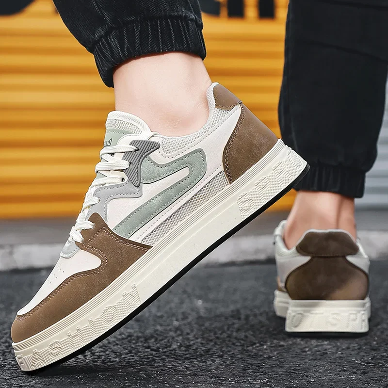 Fashion Mens Casual Shoes Leather Breathable Sports Shoes New Platform Walking Shoes Hard-Wearing Sneakers Mens Vulcanize Shoes
Fashion Mens Casual Shoes Leather Breathable Sports Shoes New Platform Walking Shoes Hard-Wearing Sneakers Mens Vulcanize Shoes