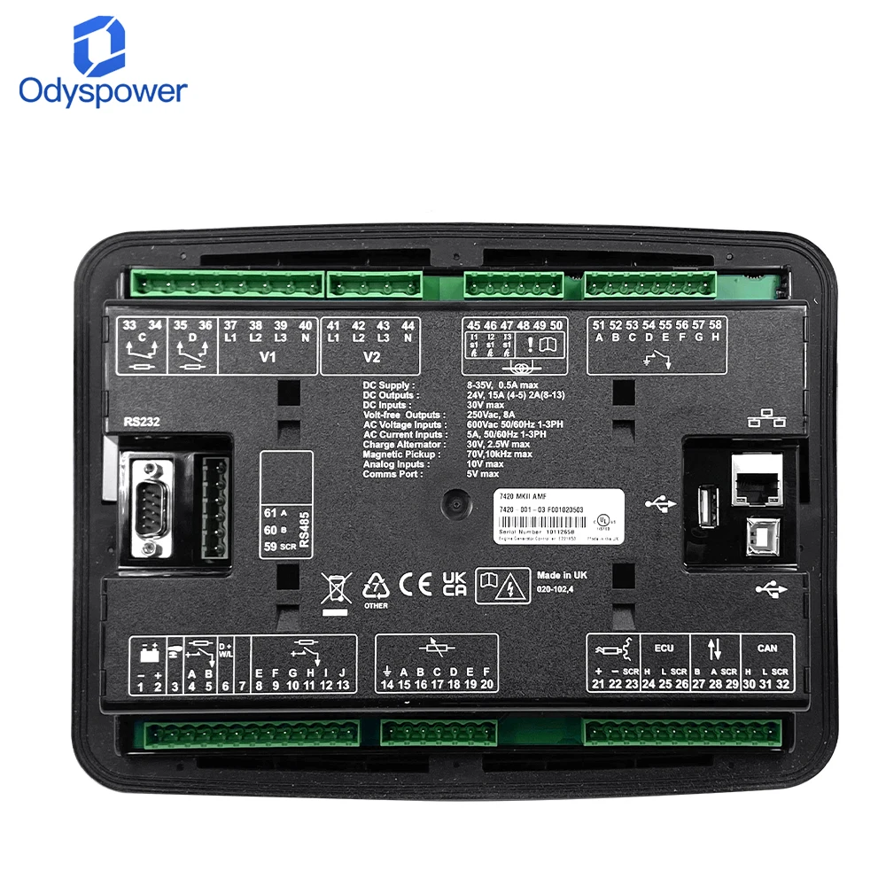 Generator Intelligent Control Module DSE7420 MKII Manual & Auto Start Deep Sea Electronics DSE 7420 MKII AMF Engine DSE7420MKII
Generator Intelligent Control Module DSE7420 MKII Manual & Auto Start Deep Sea Electronics DSE 7420 MKII AMF Engine DSE7420MKII