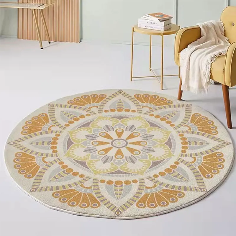 Round Flower Carpet Bohemian Style Square Mat for Living Room Bedroom Waterproof and Slip Resistant Sofa Hallway Entry Door Mat
Round Flower Carpet Bohemian Style Square Mat for Living Room Bedroom Waterproof and Slip Resistant Sofa Hallway Entry Door Mat