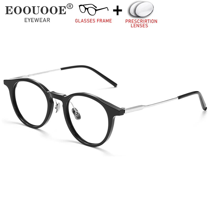 Retro Round Prescription Glasses Pure Titanium Eyeglasses Myopia Hyperopia Lenses Optical Eyewear Customized ADD Progressive
Retro Round Prescription Glasses Pure Titanium Eyeglasses Myopia Hyperopia Lenses Optical Eyewear Customized ADD Progressive