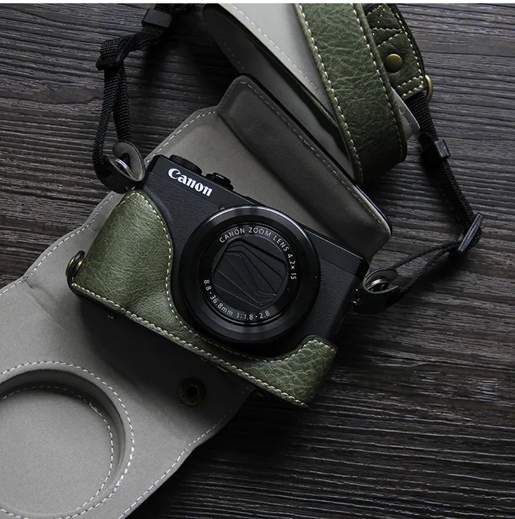 PU Leather Case Camera Bag Cover with Strap for Canon G7X MarkIII G7X3 G7XIII protective shell
PU Leather Case Camera Bag Cover with Strap for Canon G7X MarkIII G7X3 G7XIII protective shell