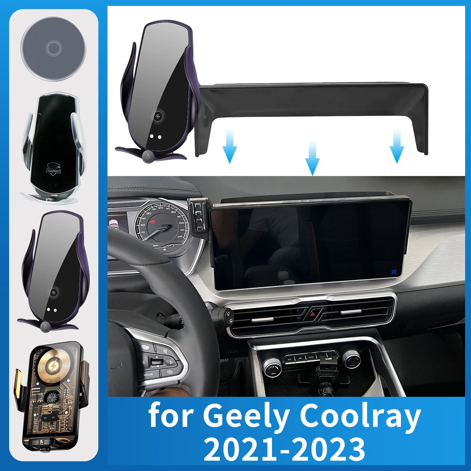 Автомобильный держатель мобильного телефона для Geely Coolray 2021-2023, кронштейн для зарядки, навигационная подставка, автоаксессуары
Автомобильный держатель мобильного телефона для Geely Coolray 2021-2023, кронштейн для зарядки, навигационная подставка, автоаксессуары