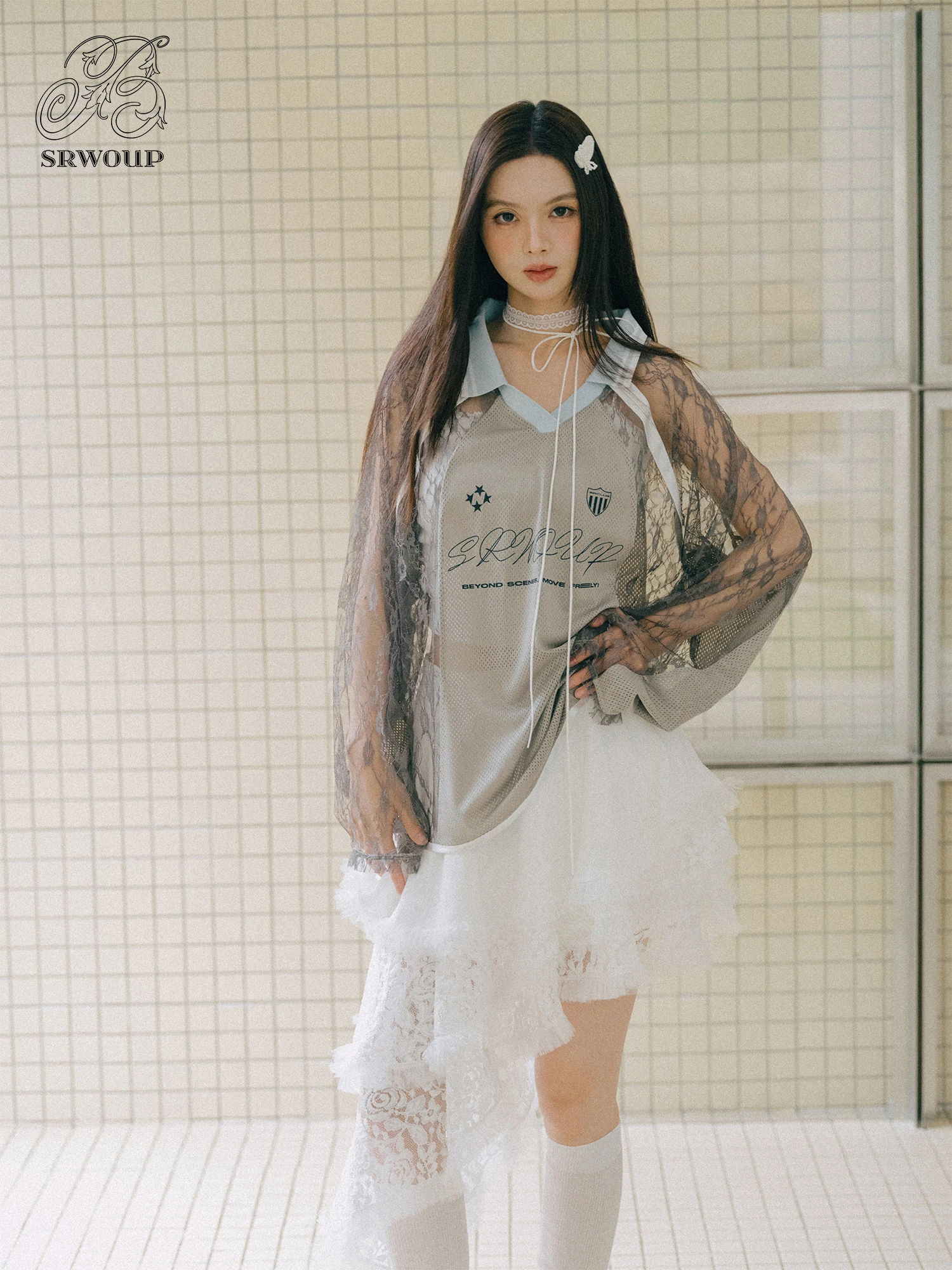 SRWOUP Original Design Summer 2025 Lace Cover up Women's Casual Loose T-irt Beautiful Small Top Polyester Fiber Long Sve
SRWOUP Original Design Summer 2025 Lace Cover up Women's Casual Loose T-irt Beautiful Small Top Polyester Fiber Long Sve