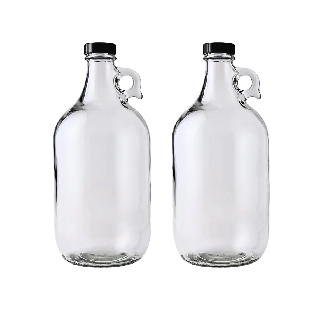0.5 Gallon Glass Jugs 2 Pack with Polyseal Caps Clear Half Gallon Jug for Beverage Storage Fermenting and Storing Liquids
0.5 Gallon Glass Jugs 2 Pack with Polyseal Caps Clear Half Gallon Jug for Beverage Storage Fermenting and Storing Liquids
