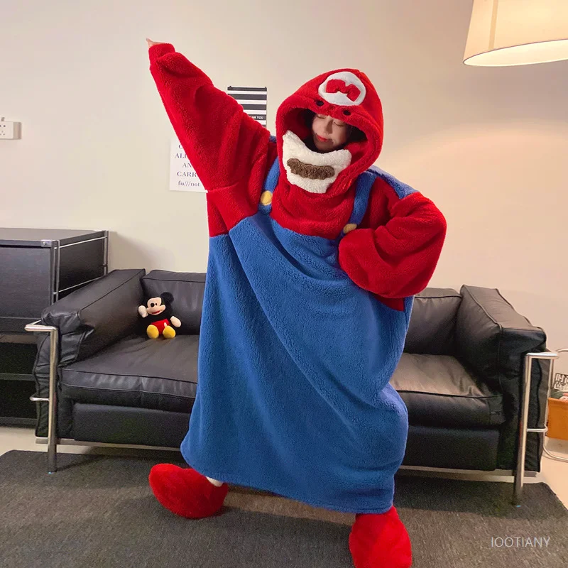 Cartoon Character Fleece-lined Thickened One-piece Pyjama Set Festive Party Cosplay Ladies' Winter Warmth Cute Robe Loungewear
Cartoon Character Fleece-lined Thickened One-piece Pyjama Set Festive Party Cosplay Ladies' Winter Warmth Cute Robe Loungewear