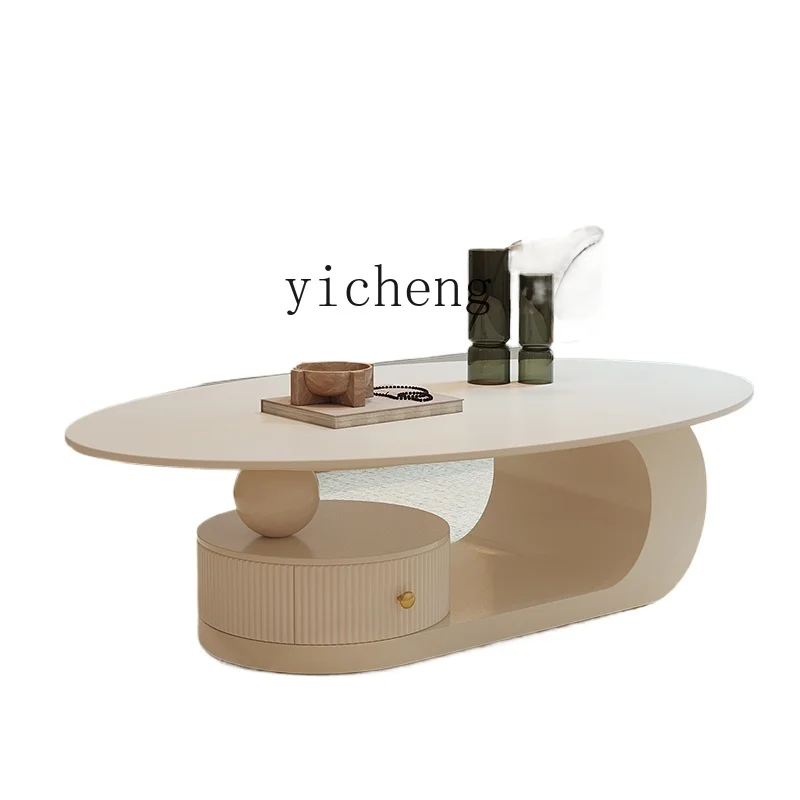 Tqh Stone Plate Cream Style Oval Tea Table Light Luxury Modern Advanced Sense Tea Table Side Table Combination
Tqh Stone Plate Cream Style Oval Tea Table Light Luxury Modern Advanced Sense Tea Table Side Table Combination