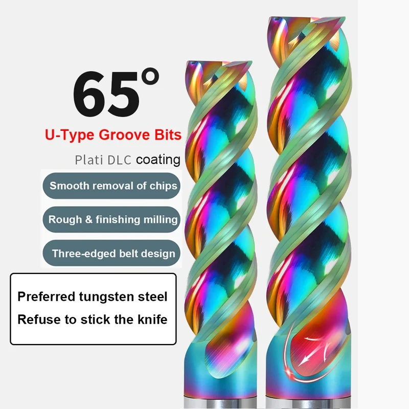 HRC65 End Mill for Aluminum U-slot 3 Flutes Alloy Coating Tungsten Steel Milling Cutter Cutting Engraving CNC Tool Maching tools
HRC65 End Mill for Aluminum U-slot 3 Flutes Alloy Coating Tungsten Steel Milling Cutter Cutting Engraving CNC Tool Maching tools