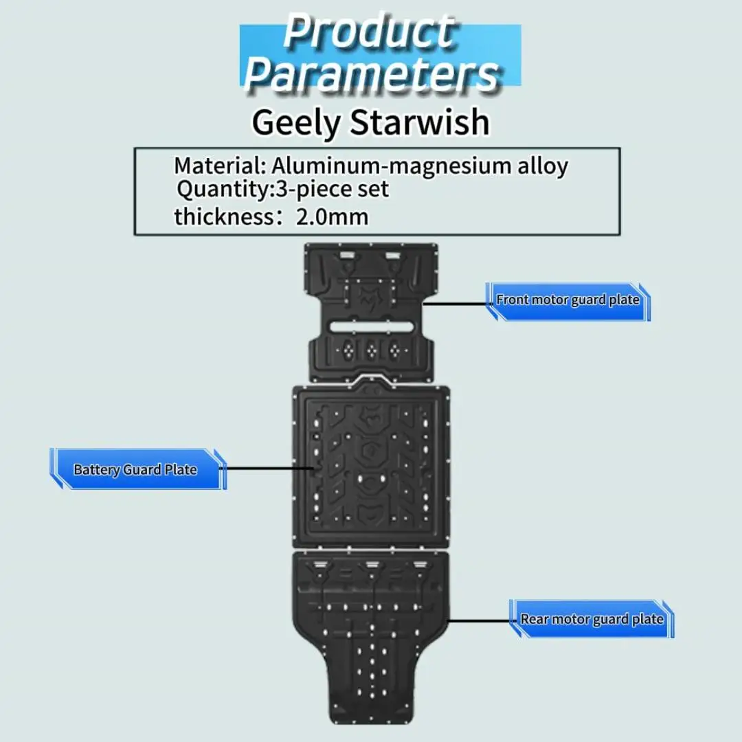 Anti-collision Undercarriage Accessories Geely Galaxy Star Wish 310, High Strength Alloy Skid Plate
Anti-collision Undercarriage Accessories Geely Galaxy Star Wish 310, High Strength Alloy Skid Plate