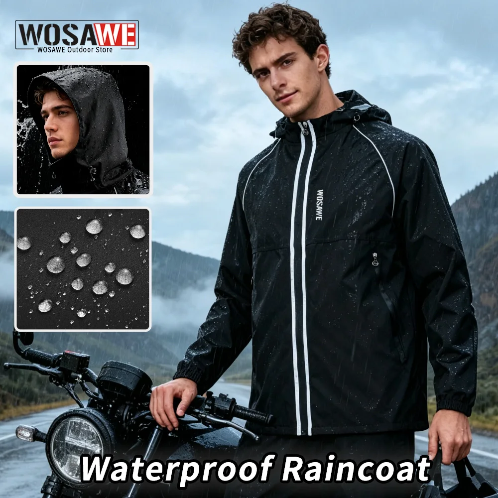 WOSAWE Motorcycle Rider Raincoat Breathable Waterproof Reflective Raincoat Rainstorm Prevention Motocross Riding Rain Jacket
WOSAWE Motorcycle Rider Raincoat Breathable Waterproof Reflective Raincoat Rainstorm Prevention Motocross Riding Rain Jacket