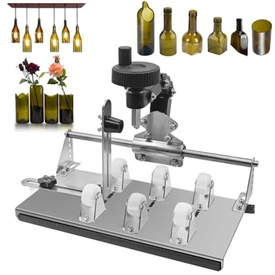 Smasener Wine Bottle Cutter, Glass Bottle Cutter Set, Wine Bottle Cutter Tools, Curved Glass Cutting Tool for Round and Square
Smasener Wine Bottle Cutter, Glass Bottle Cutter Set, Wine Bottle Cutter Tools, Curved Glass Cutting Tool for Round and Square