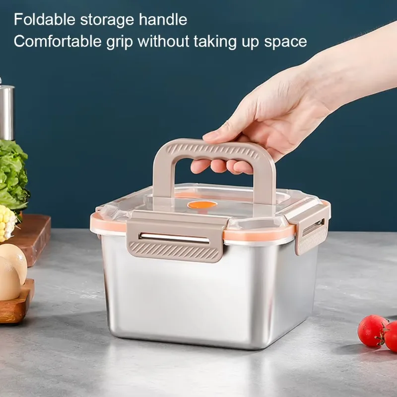 New Stainless Steel Lunch Box,Portable Side Dish Container with Carrying Handle for for Grains Vegetables Outdoor Picnic Case
New Stainless Steel Lunch Box,Portable Side Dish Container with Carrying Handle for for Grains Vegetables Outdoor Picnic Case